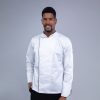 CHAQUETA CLASICA BLANCA EMBONE NEGRO "Dcto especial ultimas tallas"