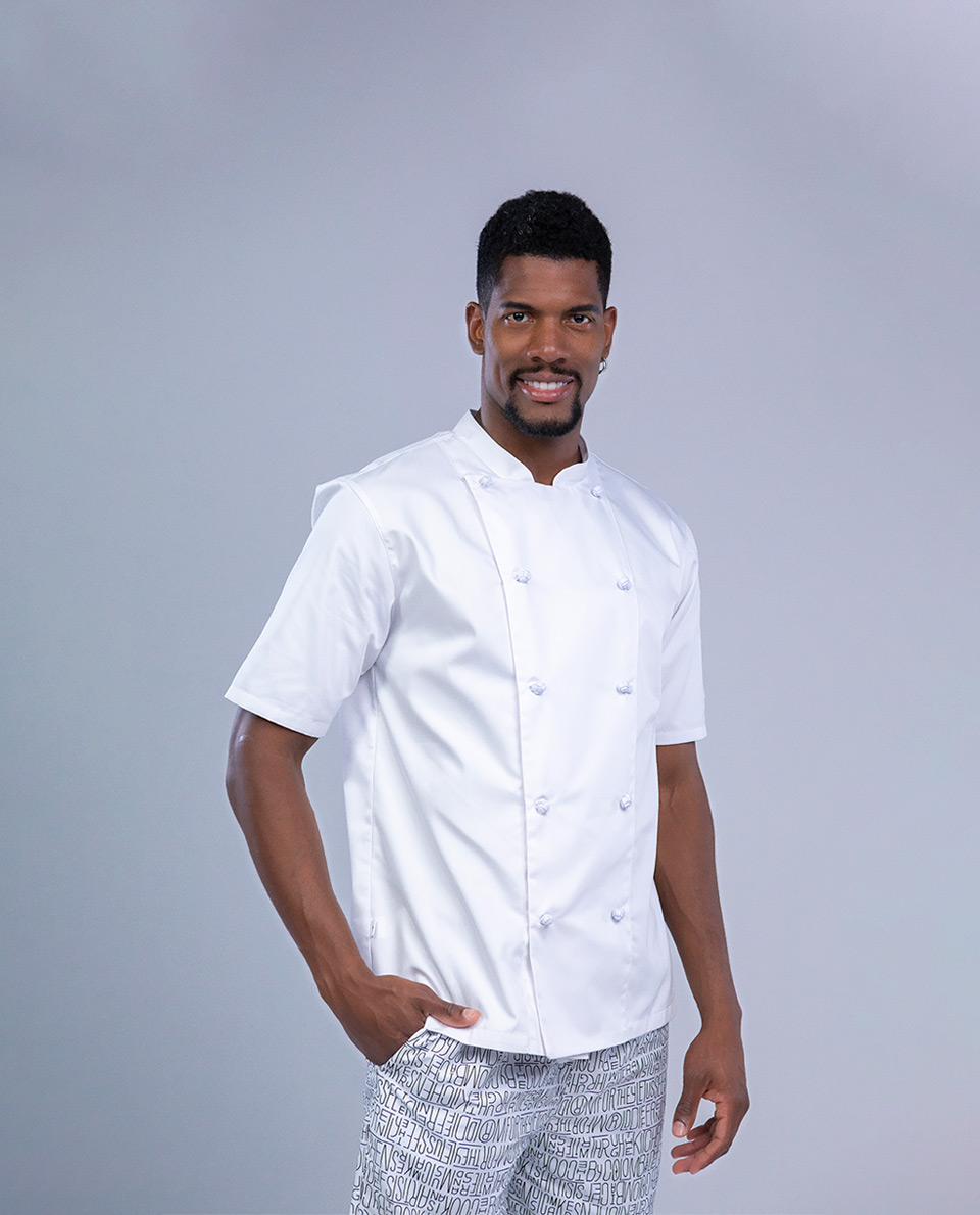 Chaqueta-Blanca-Boton-Nudo-Manga-Corta-Colombia-Chef