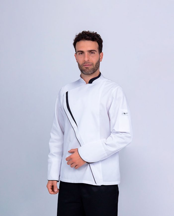 CHAQUETA 51 BLANCA VIVO NEGRO CABALLERO